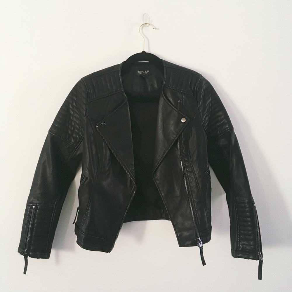 Topshop leather jacket